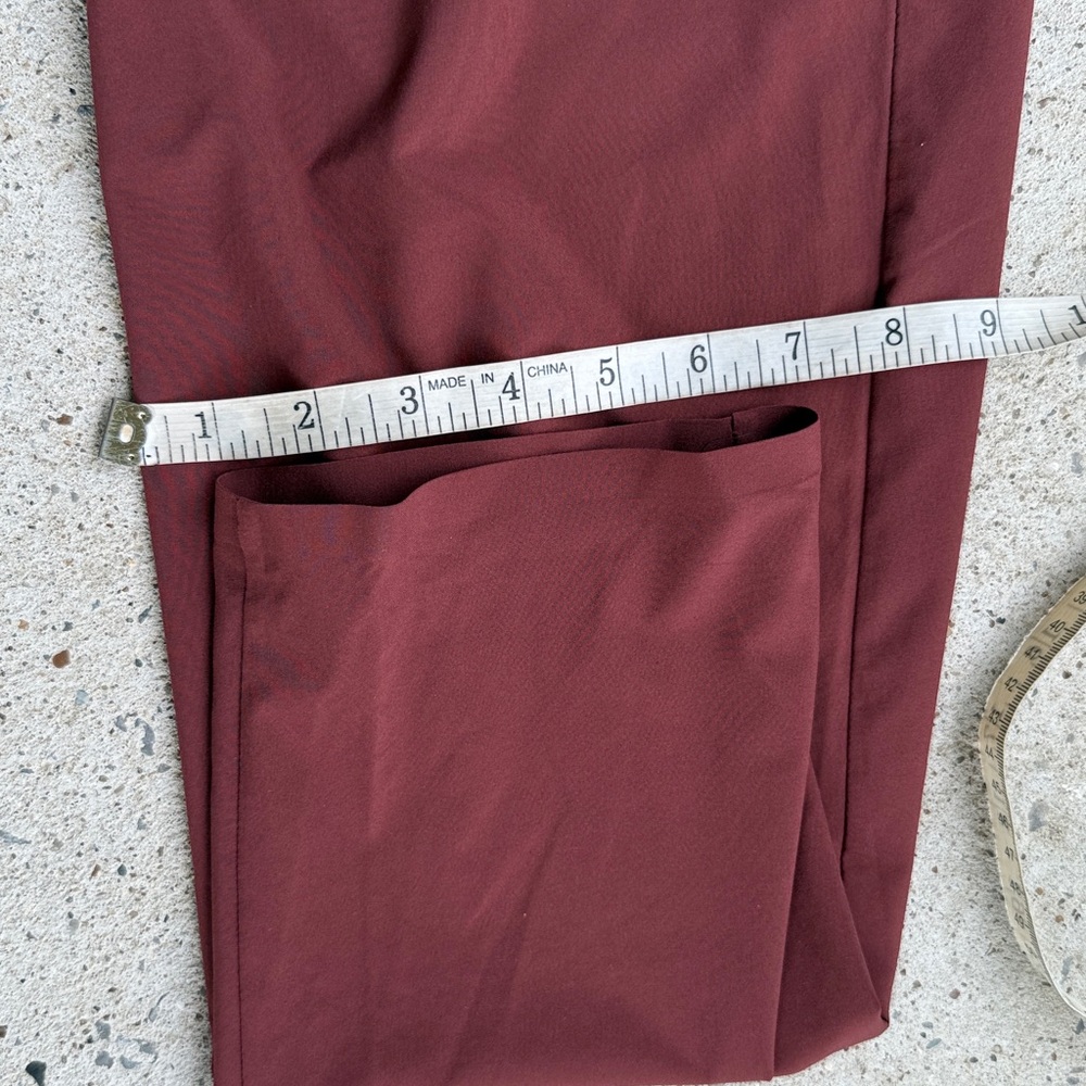 Athleta Skyline ll Paper Bag Waist Pants Cognac Brown Size 6 - Picture 15 of 16